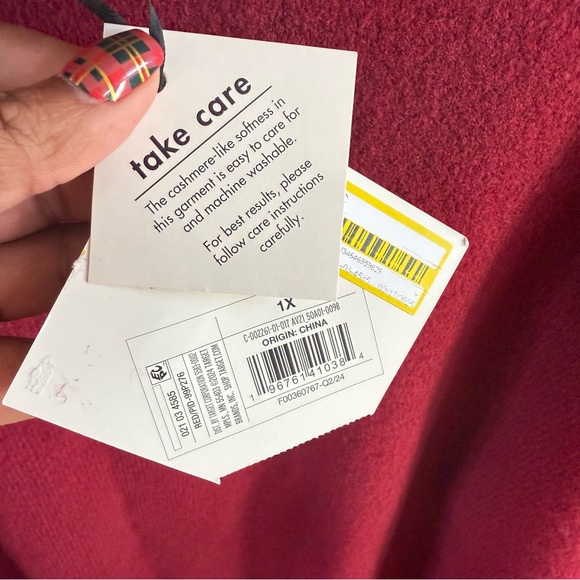 Ava & Viv Elegant Burgundy Turtleneck Sweater dress . Size 1x - Picture 3 of 4